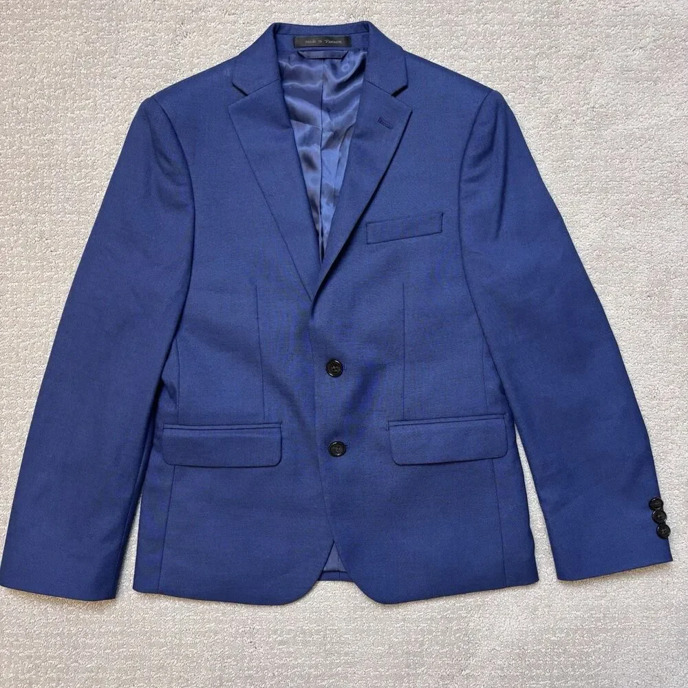 Lauren Ralph Lauren Boys Blue Blazer Sport Coat Sz 12R Preppy Classic Formal